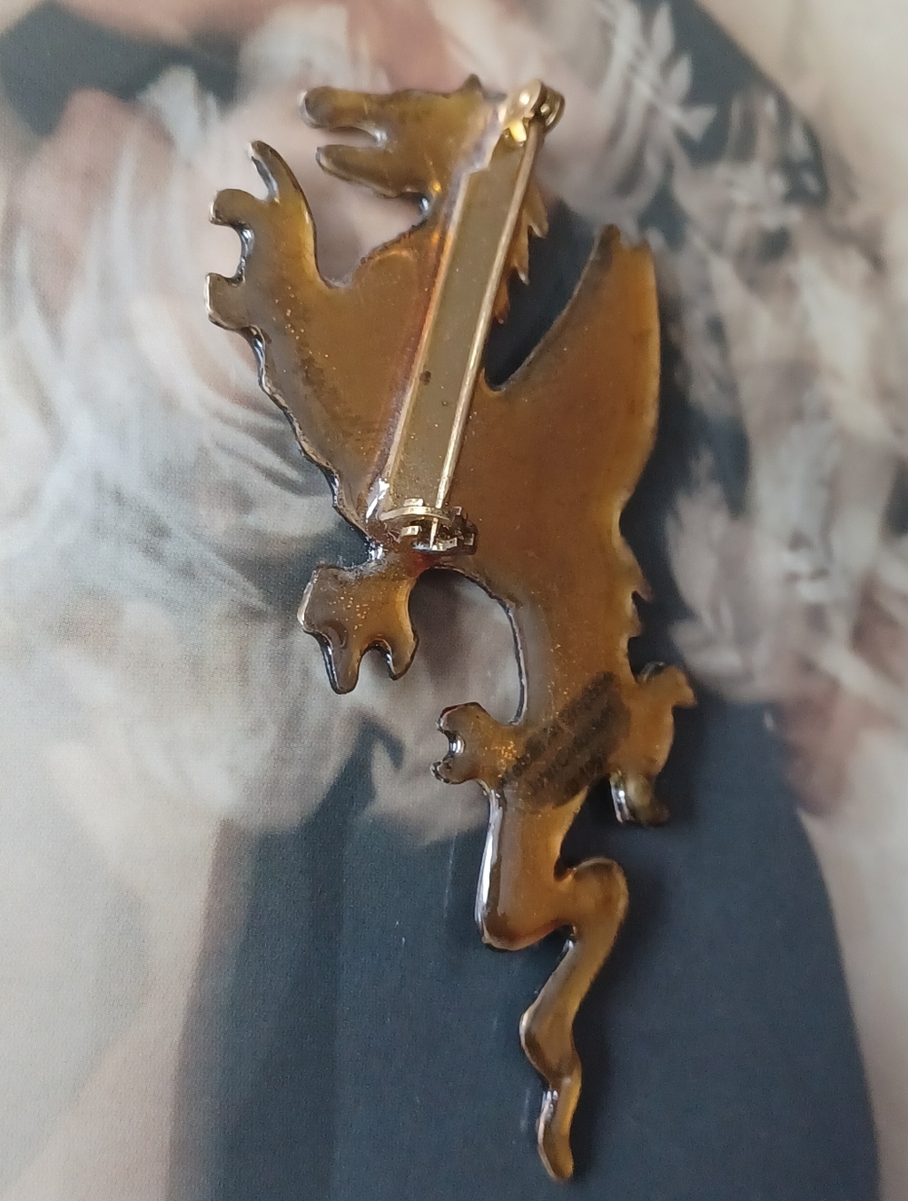 Vintage 1997 John Crutchfield Metallic Arts Dragon Brooch 🐲 - Picture 8 of 8